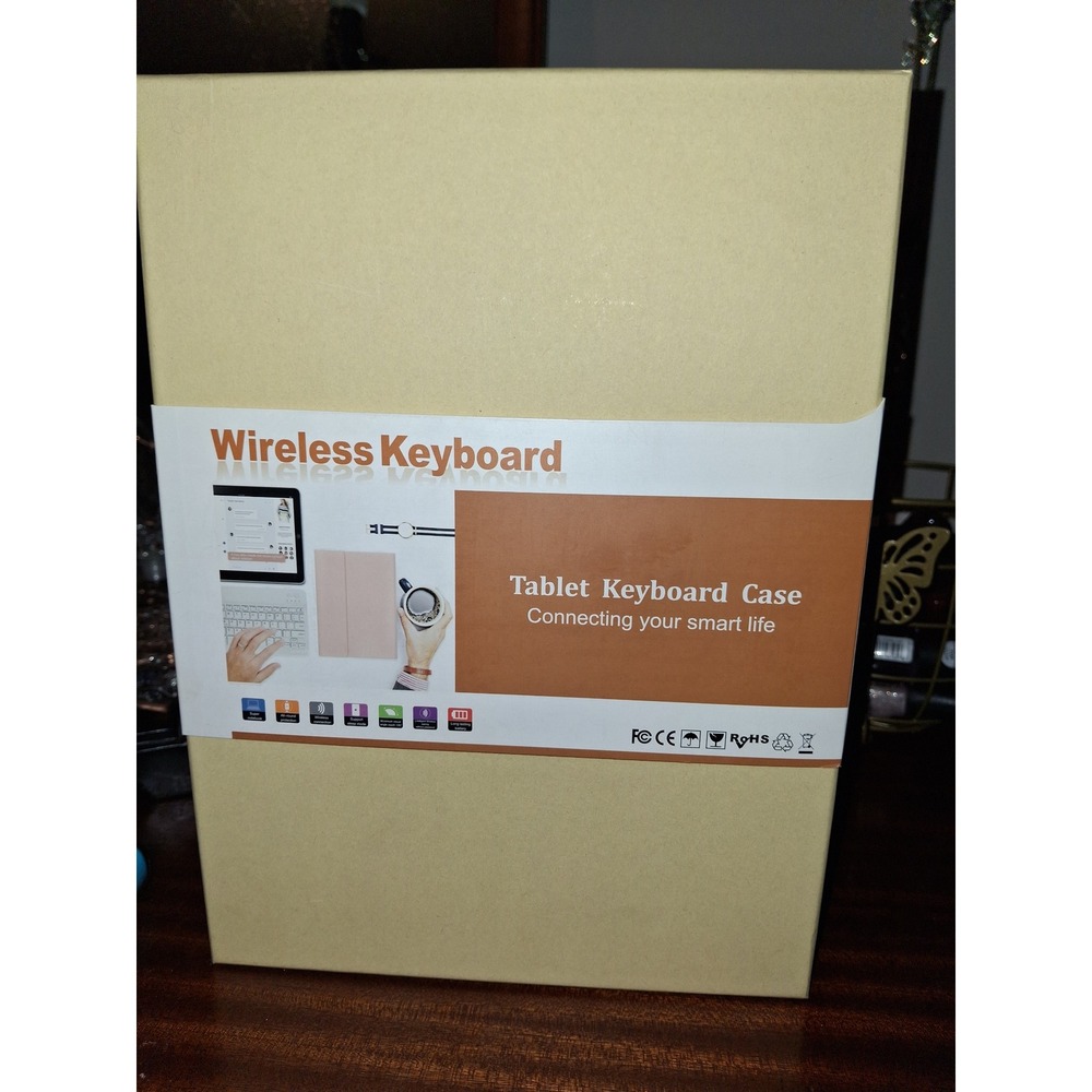 Wireless Bluetooth Keyboard and Tablet Case Set Pink iOS Android Wi - Picture 7 of 9